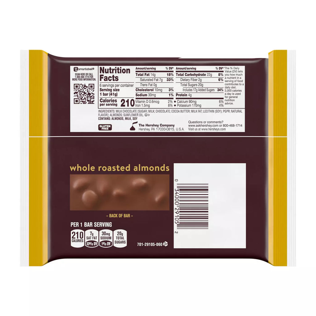 Milk Chocolate With Whole Almonds Candy