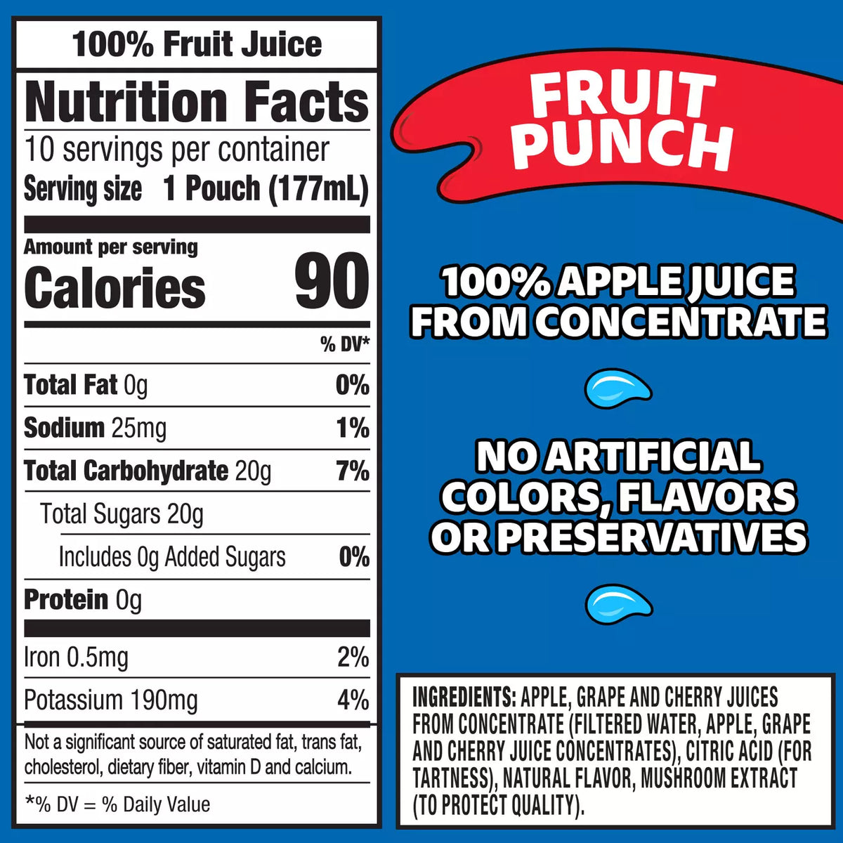 Capri Sun 100% Fruit Punch Juice Blend 10 pk Pouches