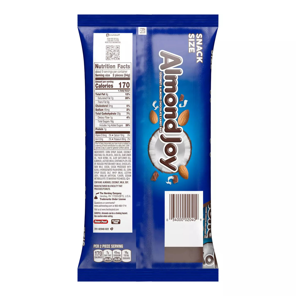 Coconut And Almond Chocolate Snack Size Halloween Candy Bag