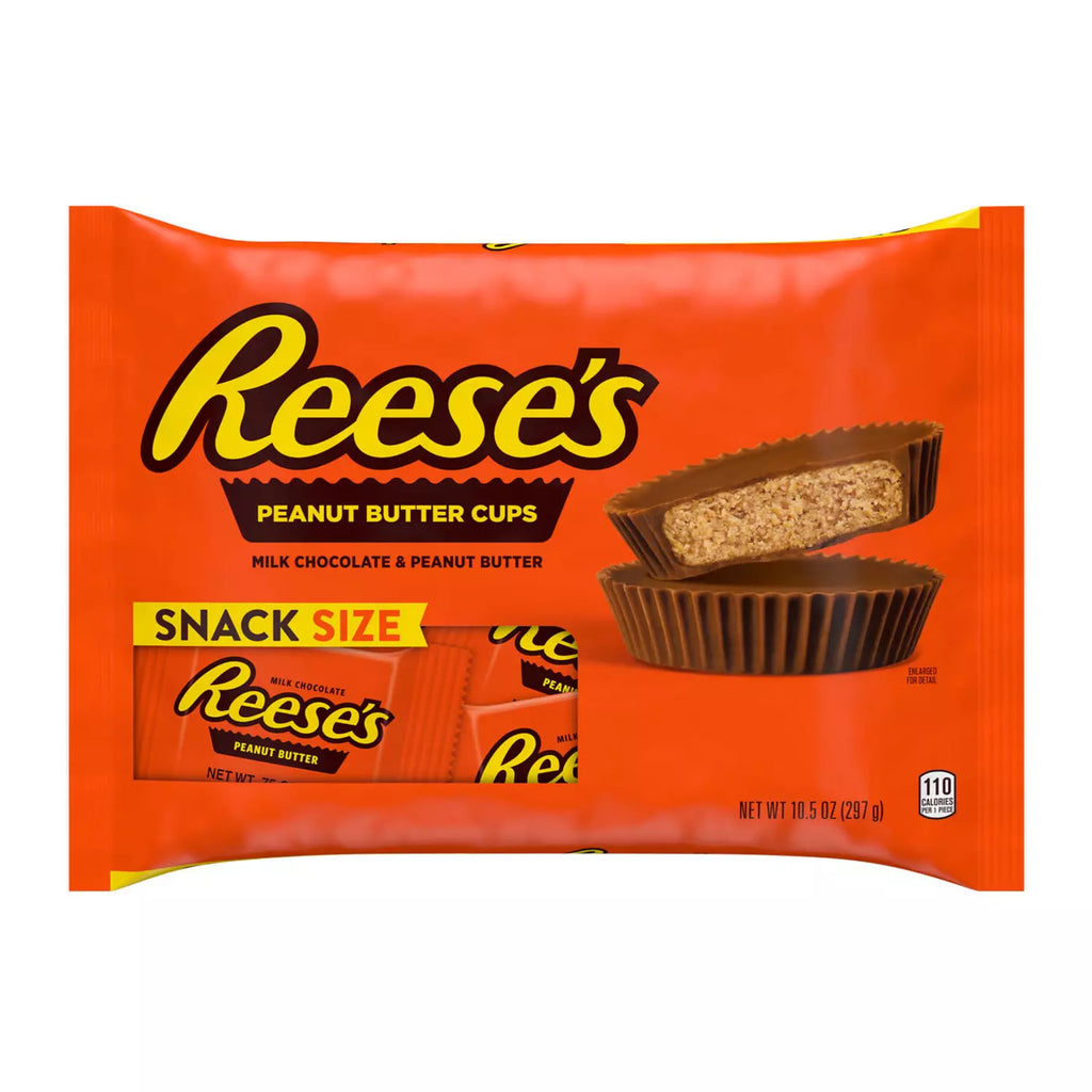 Milk Chocolate Snack Size Peanut Butter Cups Halloween Candy Bag