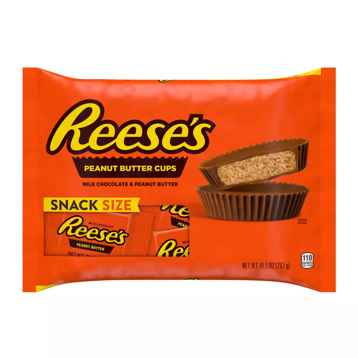 Milk Chocolate Snack Size Peanut Butter Cups Halloween Candy Bag