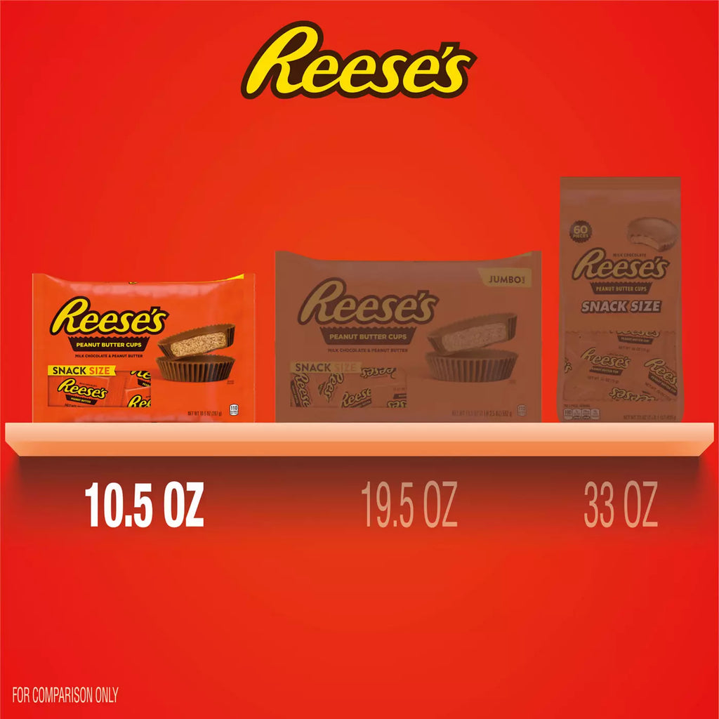 Milk Chocolate Snack Size Peanut Butter Cups Halloween Candy Bag