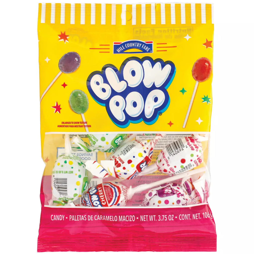 Hill Country Fare Assorted Blow Pop Lollipops – Bubble Gum Filled Candy