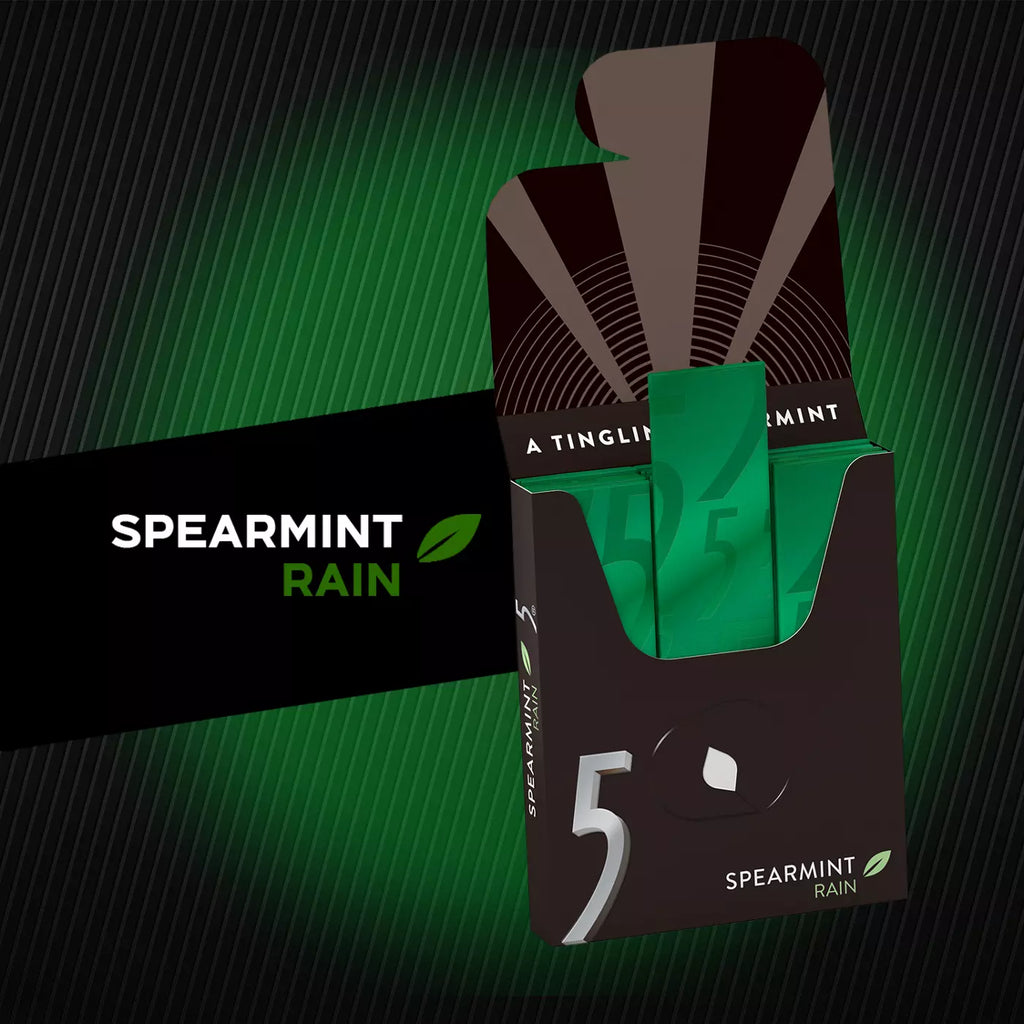 Spearmint Rain Sugar Free Gum – 6 Value Pack