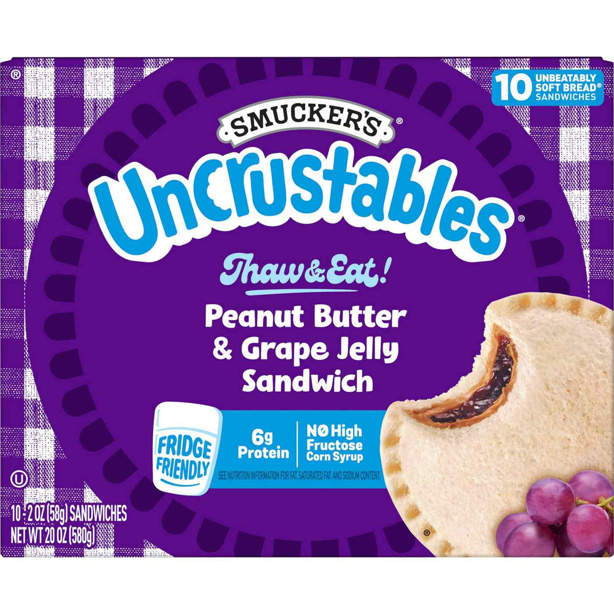 Smucker's Uncrustables Peanut Butter & Grape Jelly Sandwiches