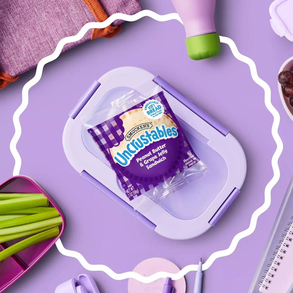 Smucker's Uncrustables Peanut Butter & Grape Jelly Sandwiches