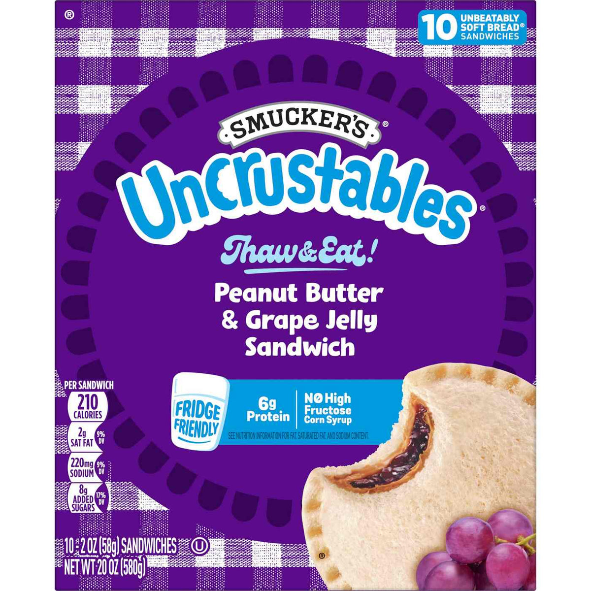 Smucker's Uncrustables Peanut Butter & Grape Jelly Sandwiches