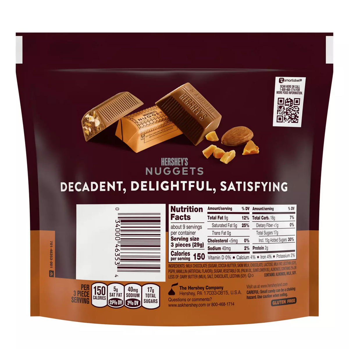 Nuggets Milk Chocolate Toffee & Almonds Candy – Share Pack