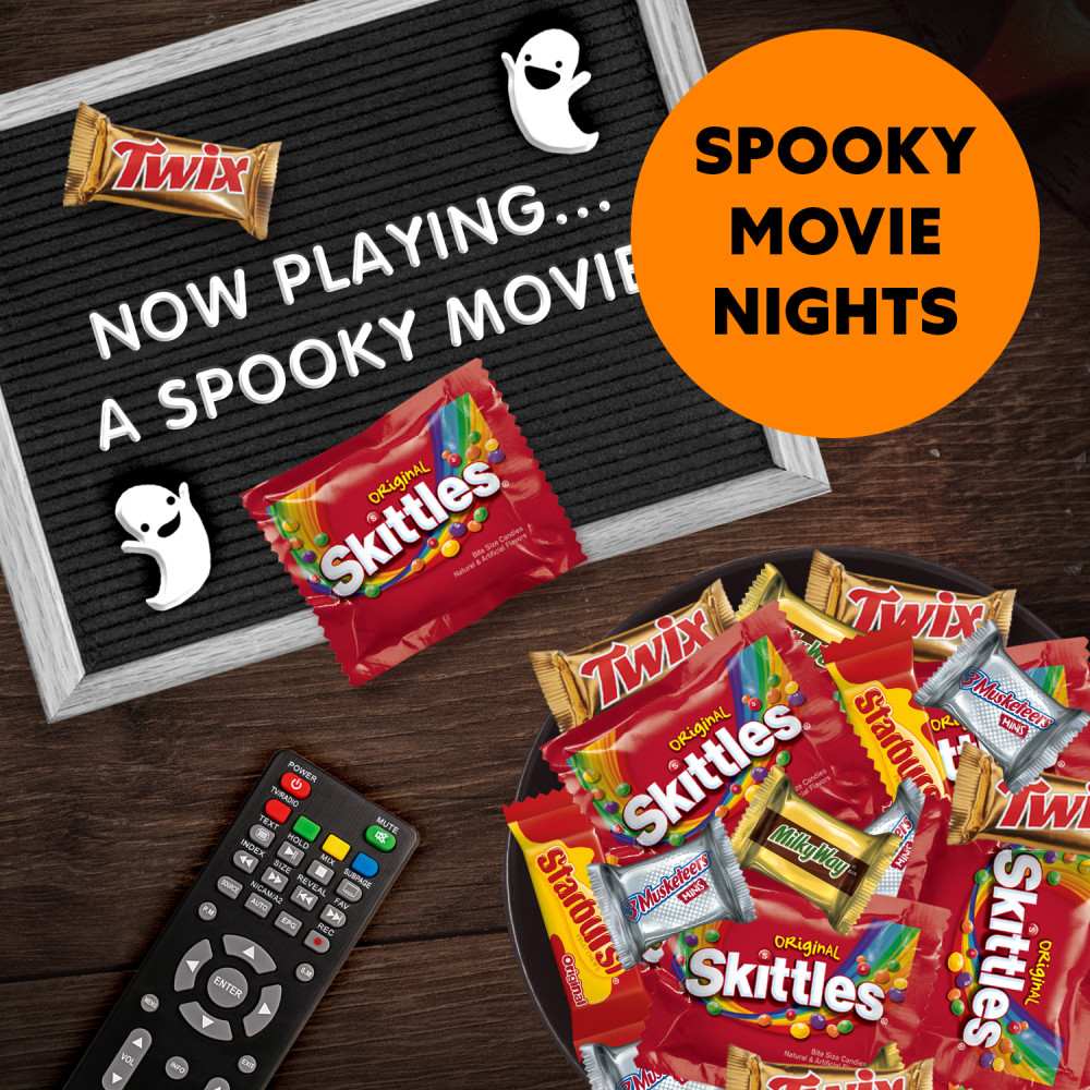 Milky Way, Starburst, Skittles & Twix Assorted Fun Size Trick or Treat Halloween Candy