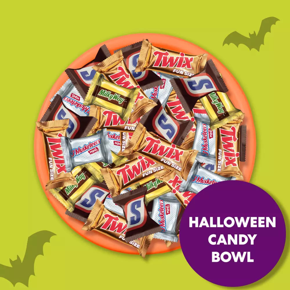 Minis Milk Chocolate Individually Wrapped Halloween Candy Variety Pack