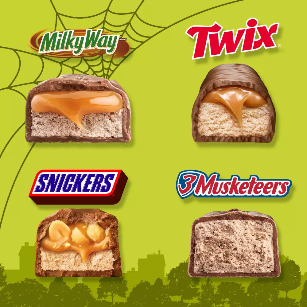 Minis Milk Chocolate Individually Wrapped Halloween Candy Variety Pack