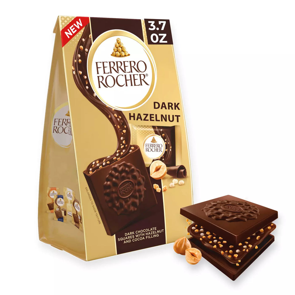 Dark Chocolate Hazelnut Squares, 10 pc