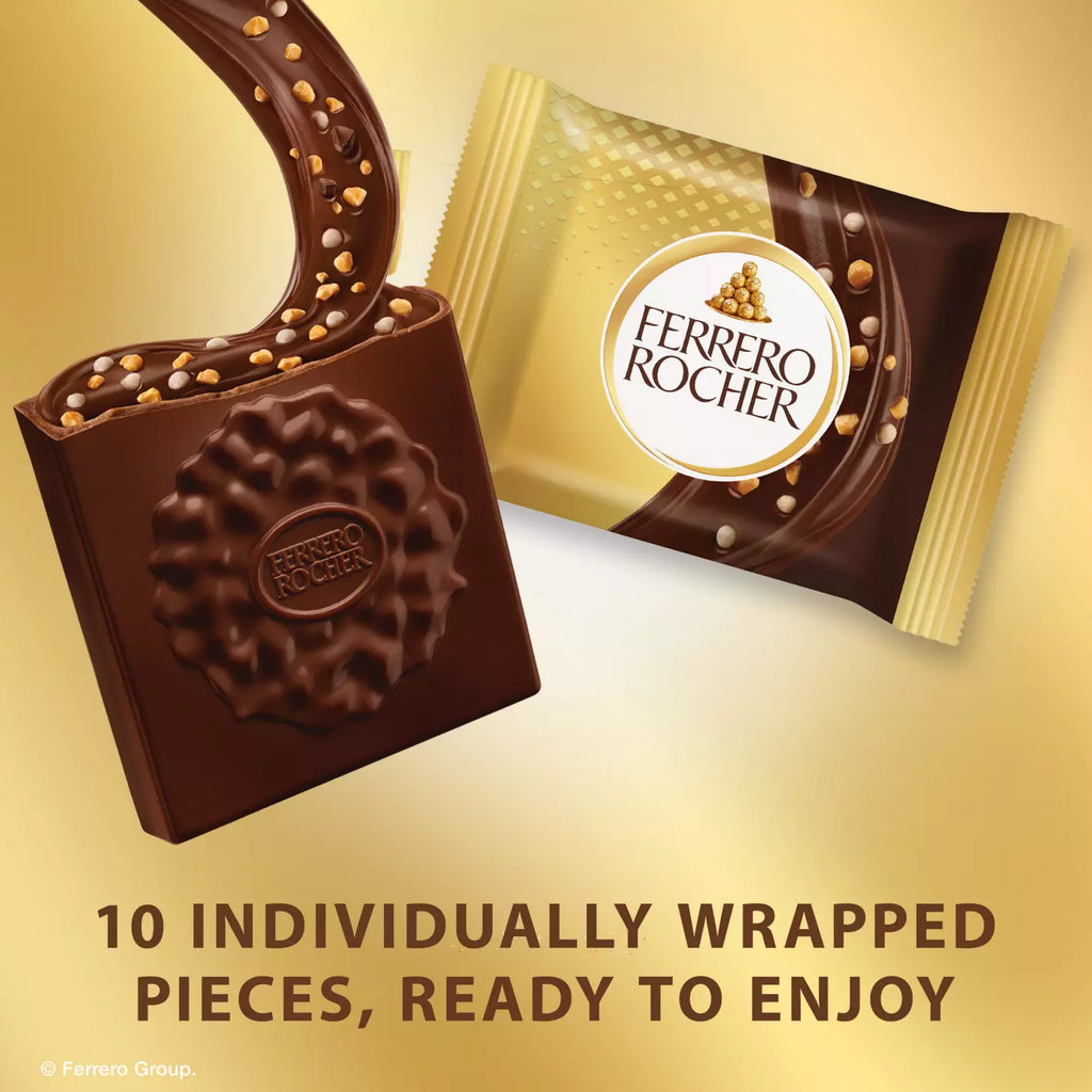 Dark Chocolate Hazelnut Squares, 10 pc