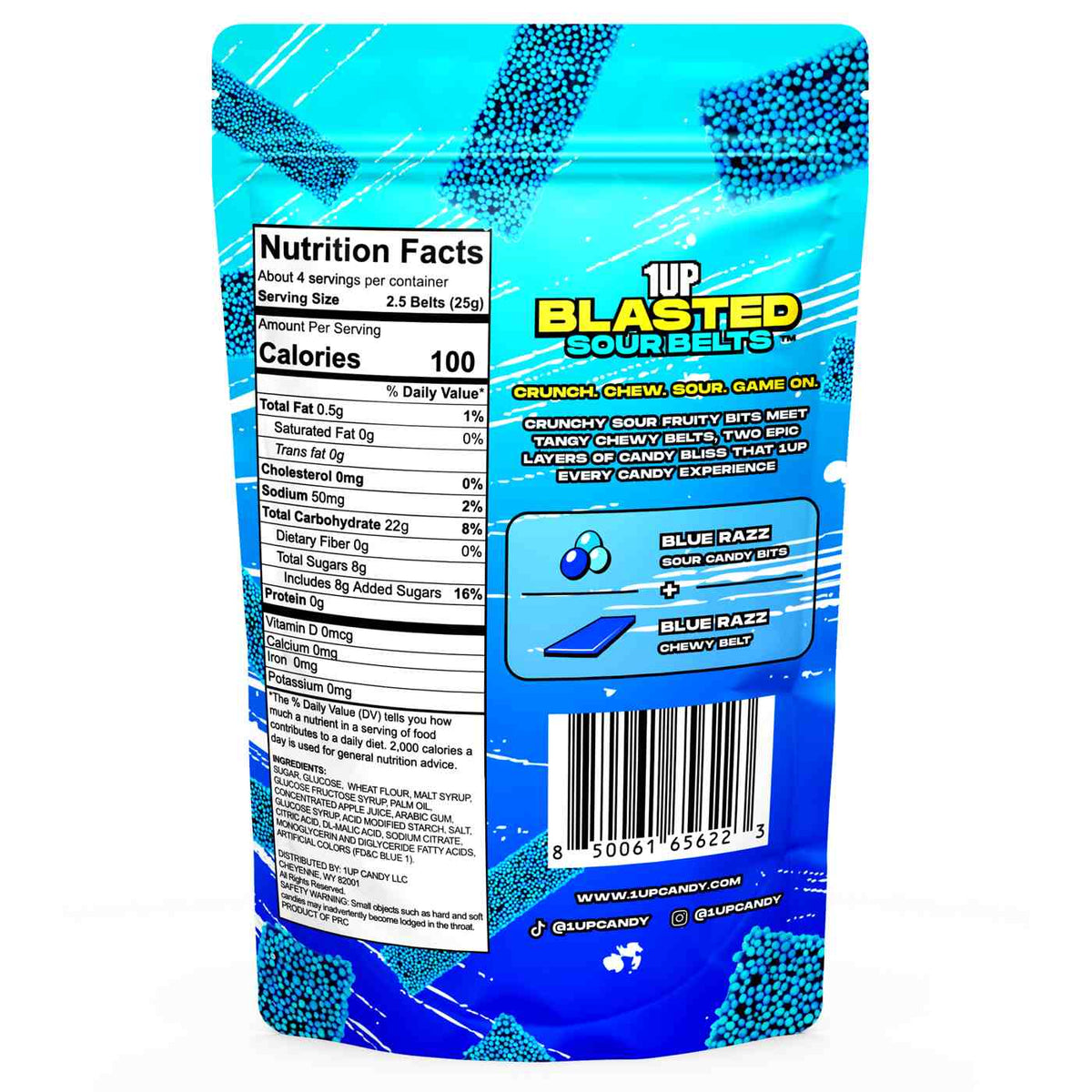 Blasted Sour Belts - Blue Razz