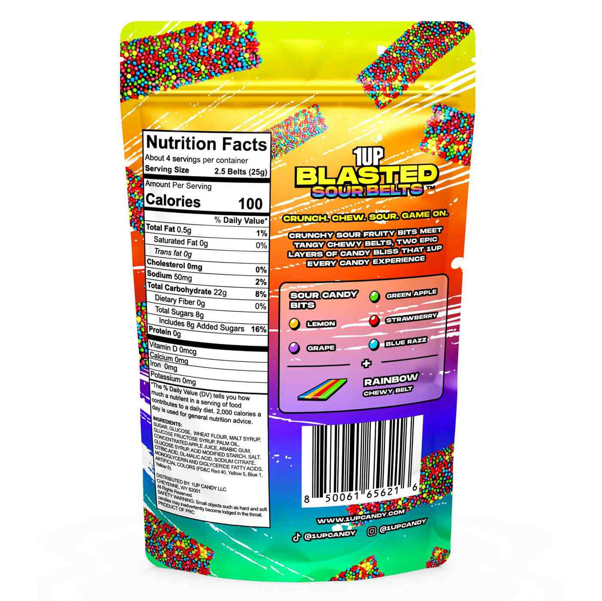 Blasted Sour Belts - Rainbow