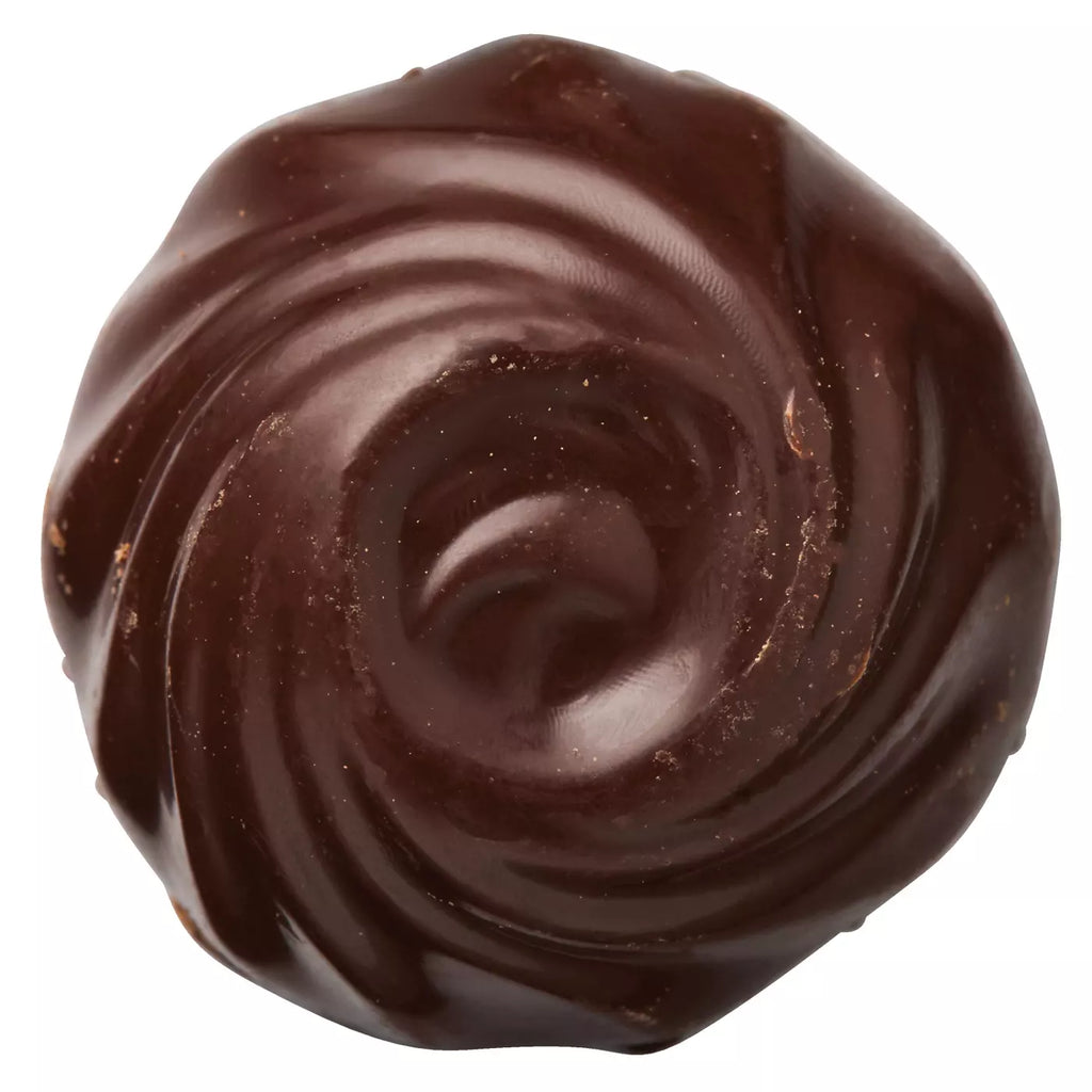 Dark Chocolate Green Ghoul Truffles with Caramel Filling